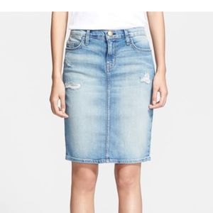 Current Elliott Stiletto Pencil Skirt Light Wash